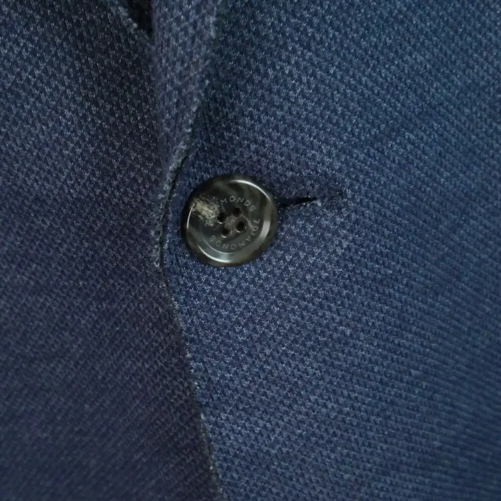 7 Diamonds Bronk Blazer Unstructured Jacket Sport Coat XL Blue Knit Cotton Blend